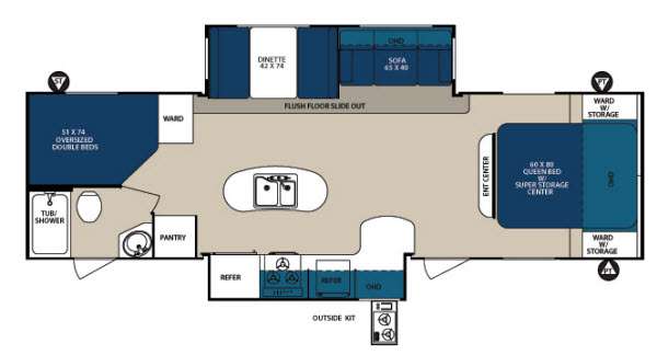 Floorplan - 2013 Forest River RV Surveyor Sport SP 296