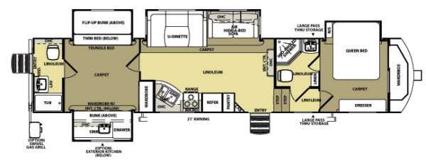 Floorplan - 2013 Forest River RV Salem Hemisphere Lite 356QBQ