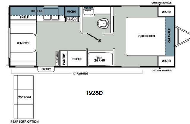 Floorplan - 2013 Coachmen RV Catalina Santara Series 192SD