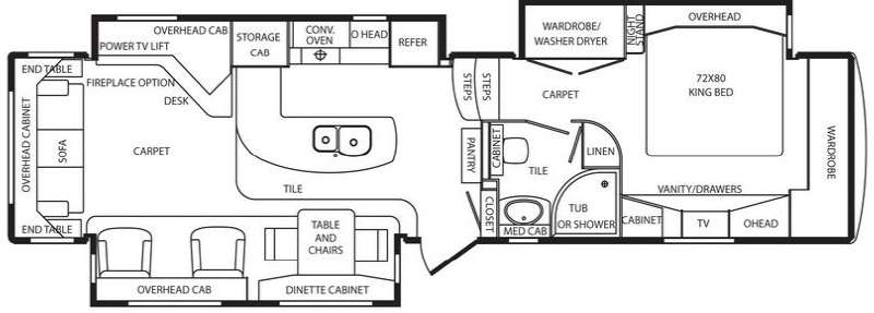 Floorplan - 2014 DRV Luxury Suites Mobile Suites 38 TKSB3