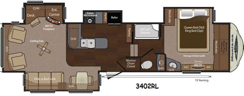 Floorplan - 2014 Keystone RV Montana 3402 RL