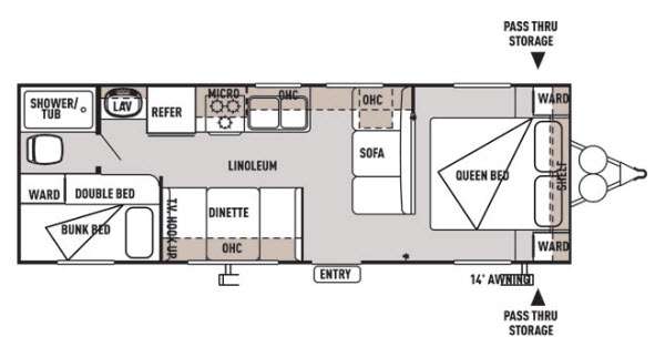 Floorplan - 2014 Forest River RV Wildwood X-Lite 261BHXL