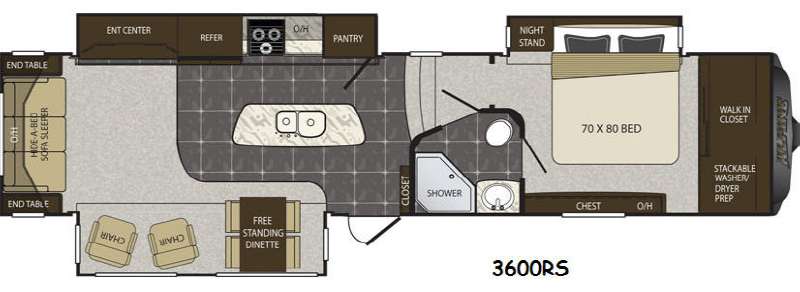 Floorplan - 2014 Keystone RV Alpine 3600RS