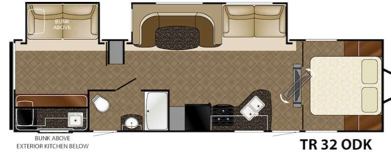 Floorplan - 2014 Heartland Trail Runner 32ODK