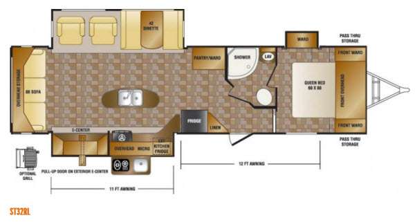 Floorplan - 2014 CrossRoads RV Sunset Trail Reserve ST32RL