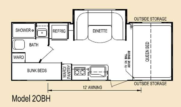 Floorplan - 2014 Skyline Eco Camp 20BH