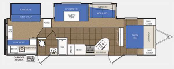 Floorplan - 2014 Prime Time Manufacturing LaCrosse 318BHS