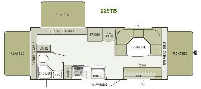 Floorplan - 2014 Starcraft  Travel Star 229TB