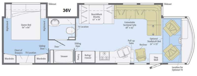 Floorplan - 2014 Winnebago Sightseer 36V