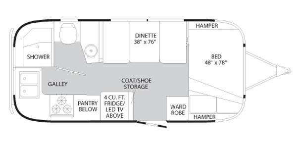 Floorplan - 2014 Airstream RV Flying Cloud 20