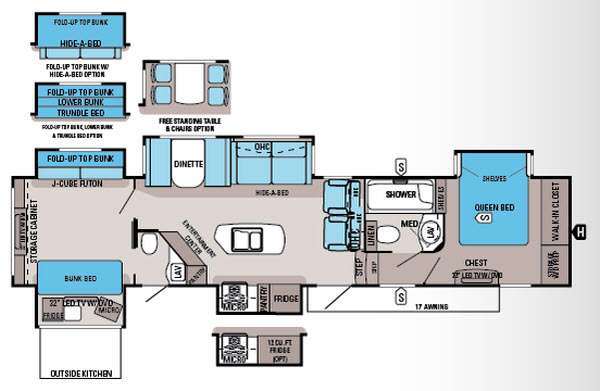 Floorplan - 2014 Jayco Eagle Premier 375BHFS