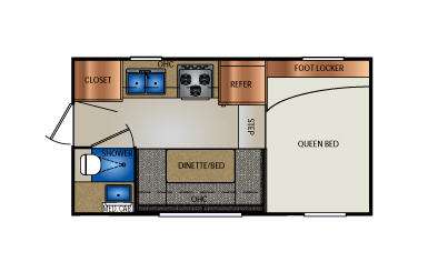 Floorplan - 2014 Travel Lite  Truck Campers 960R Series