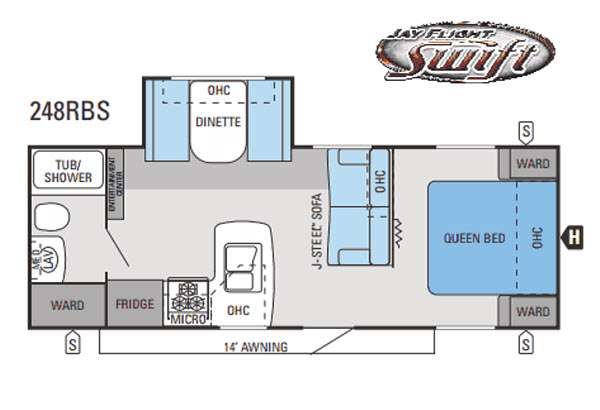 Floorplan - 2014 Jayco Jay Flight Swift 248RBS