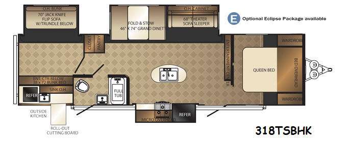 Floorplan - 2014 Palomino Solaire 318STBHK