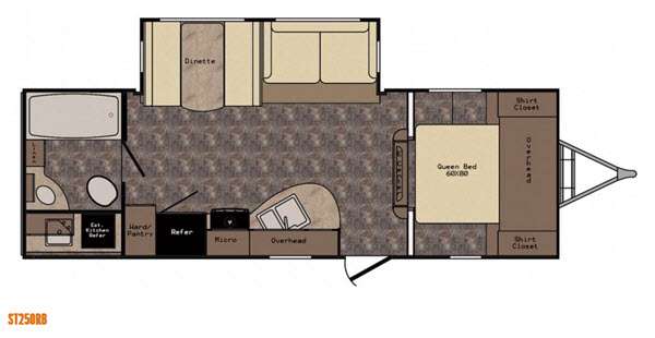 Floorplan - 2015 CrossRoads RV Sunset Trail Super Lite ST250RB