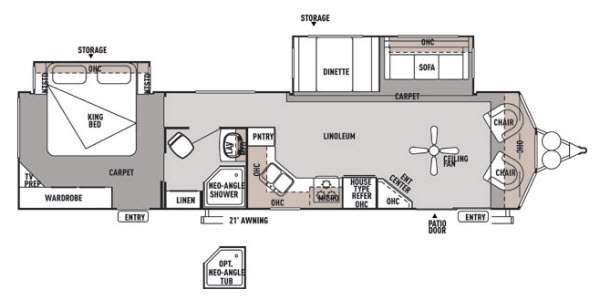 Floorplan - 2014 Forest River RV Wildwood DLX 353FLFB