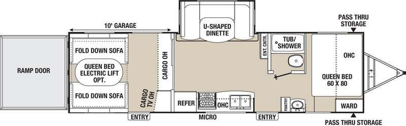 Floorplan - 2015 Coachmen RV Freedom Express 301BLDS