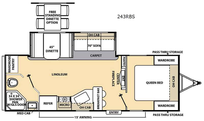 Floorplan - 2015 Coachmen RV Catalina 243RBS