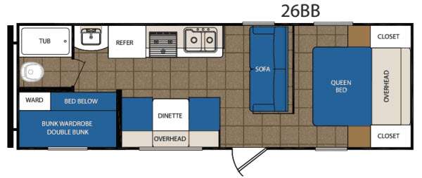 Floorplan - 2015 Prime Time Manufacturing Avenger 26BB