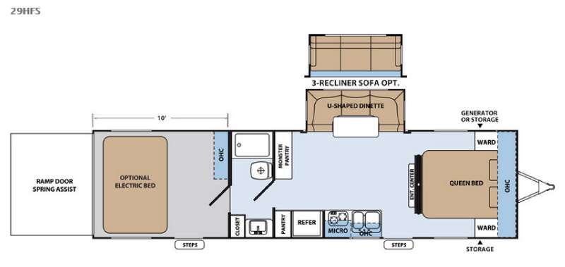 Floorplan - 2015 Forest River RV XLR Hyper Lite 29HFS