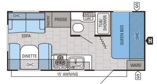 Floorplan - 2015 Jayco Jay Flight 19RD