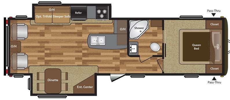 Floorplan - 2015 Keystone RV Hideout 30RLDS