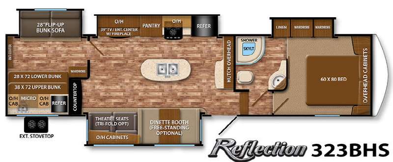 Floorplan - 2015 Grand Design Reflection 323BHS