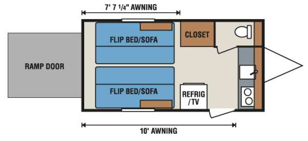 Floorplan - 2015 KZ Sportsmen Classic 16FKTH