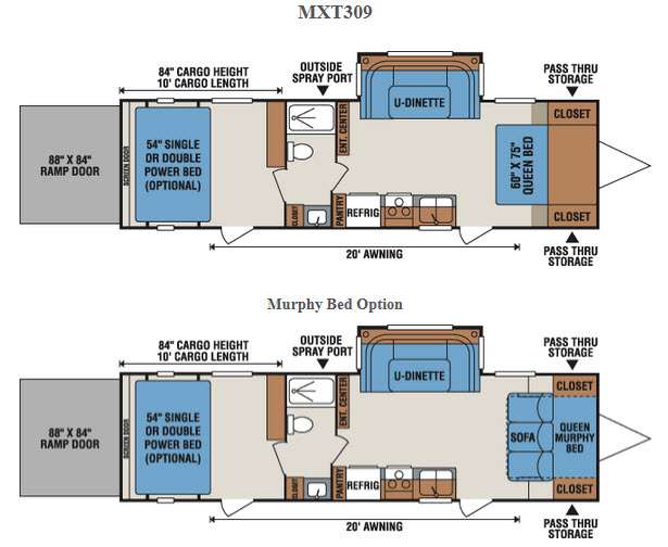 Floorplan - 2015 KZ MXT MXT309