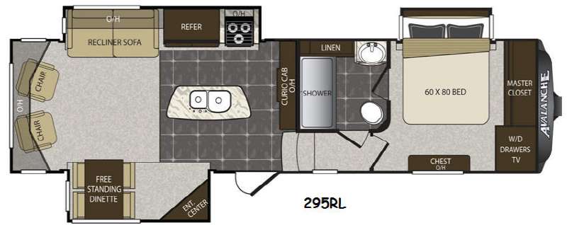 Floorplan - 2015 Keystone RV Avalanche 295RL