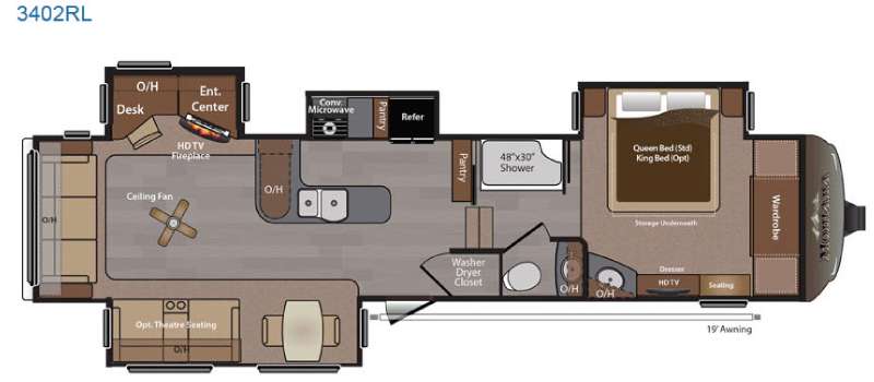 Floorplan - 2015 Keystone RV Montana 3402 RL