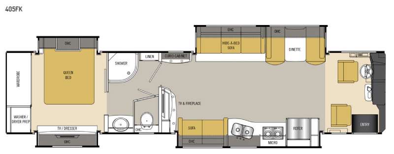 Floorplan - 2015 Coachmen RV Sportscoach Cross Country 405FK