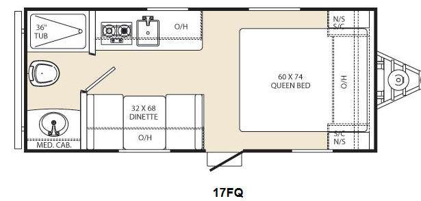 Floorplan - 2015 Coachmen RV Viking Ultra-Lite 17FQ