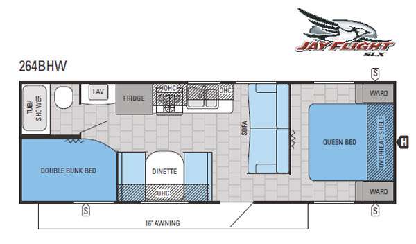 Floorplan - 2015 Jayco Jay Flight SLX 264BHW