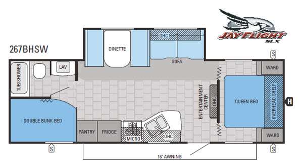 Floorplan - 2015 Jayco Jay Flight SLX 267BHSW