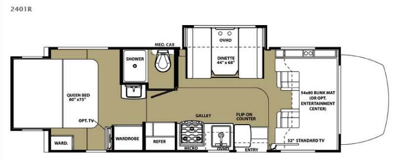 Floorplan - 2015 Forest River RV Forester MBS 2401R