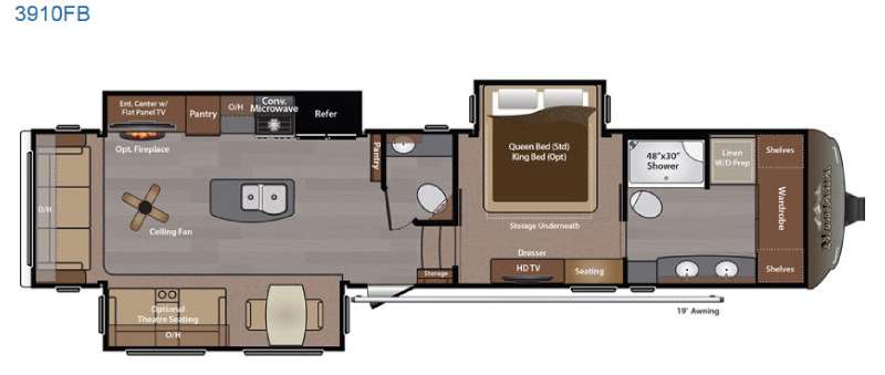 Floorplan - 2015 Keystone RV Montana 3910 FB