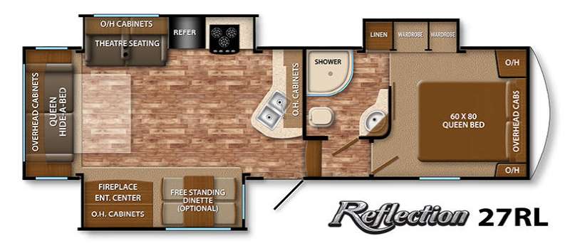 Floorplan - 2015 Grand Design Reflection 27RL