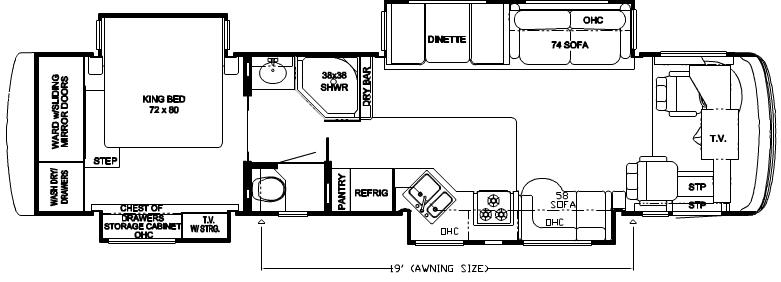 Floorplan - 2007 Newmar Ventana 3933