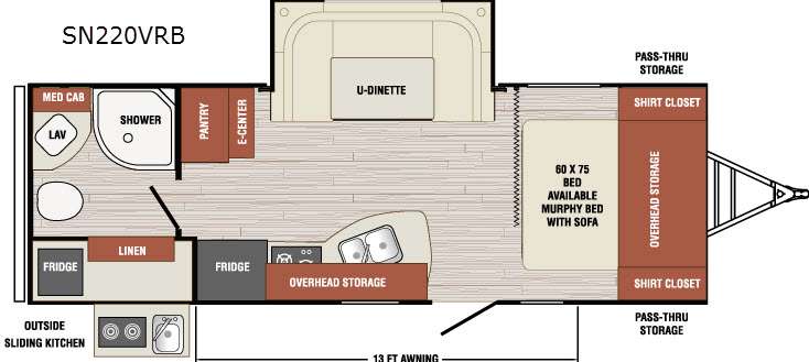 Floorplan - 2015 Venture RV Sonic SN220VRB