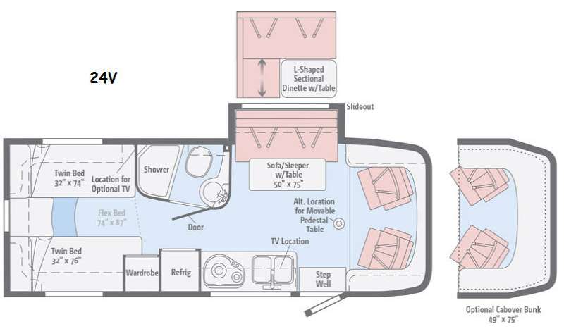 Floorplan - 2015 Winnebago View 24V