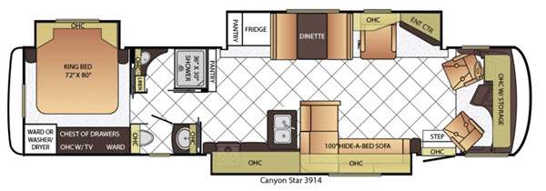 Floorplan - 2015 Newmar Canyon Star 3914