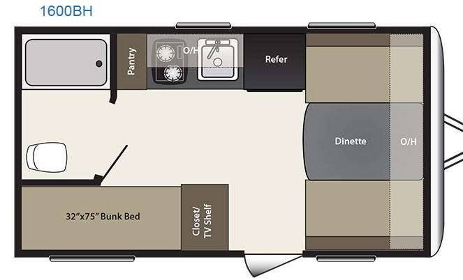 Floorplan - 2015 Keystone RV Summerland Mini 1600BH