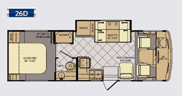 Floorplan - 2015 Fleetwood RV Flair 26D