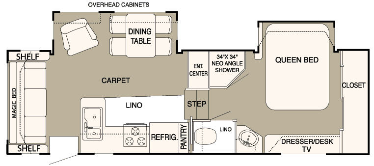 Floorplan - 2007 NuWa HitchHiker II LS 26.5 RLBG