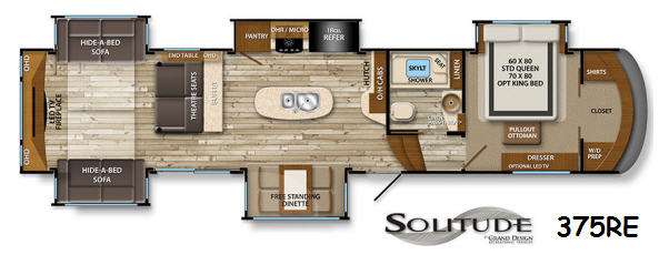 Floorplan - 2015 Grand Design Solitude 375BH