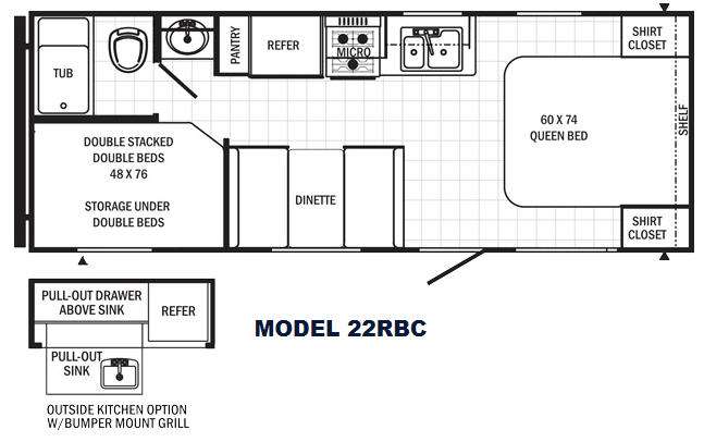 Floorplan - 2015 Palomino Canyon Cat 22RBC