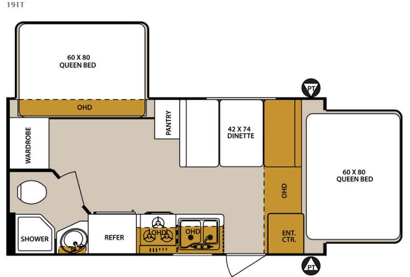 Floorplan - 2015 Forest River RV Surveyor 191T