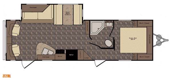 Floorplan - 2016 CrossRoads RV Zinger ZT27RL