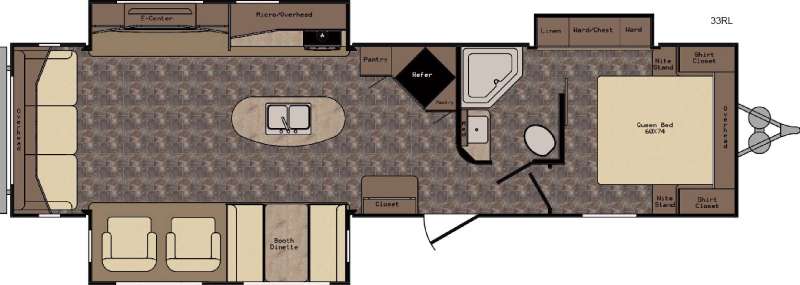 Floorplan - 2016 CrossRoads RV ReZerve RTZ33RL